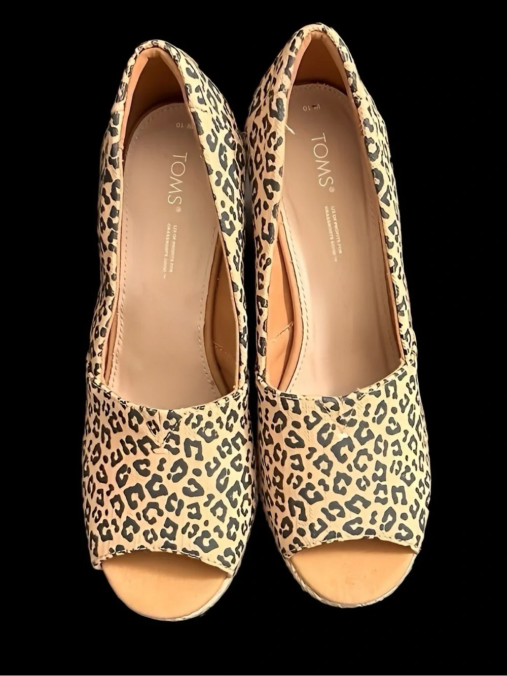 TOMS Michelle Wedge Espadrilles Size 10 NWOT
